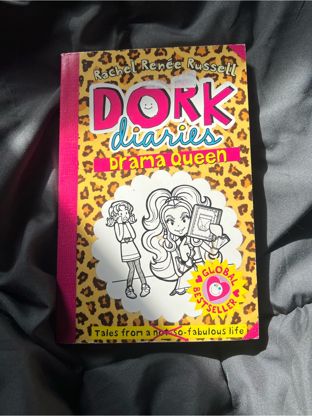Dork Diaries: Drama Queen by Rachel Renée Russell - Pink & Leopard Print Cover